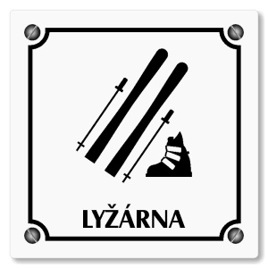 Lyžárna, 80x80mm, bílá, Kansas
